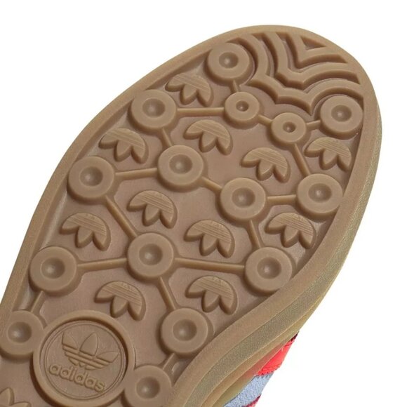 adidas Gazelle Bold Shoes Red/Blue Youth Unisex Size 6.5Y JR5950 LifeStyle - Picture 4 of 6